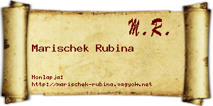 Marischek Rubina névjegykártya